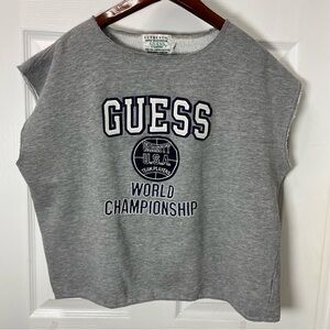 Vintage Guess by Georges Marciano Varsity Sweatshirt Top Large Modified
